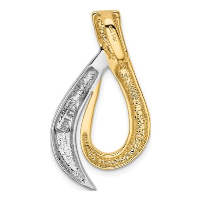 14K Two-Tone Gold Omega Slide Pendant – view 4