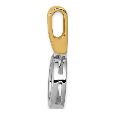 14K Two-Tone Gold Circle Slide Pendant – view 3