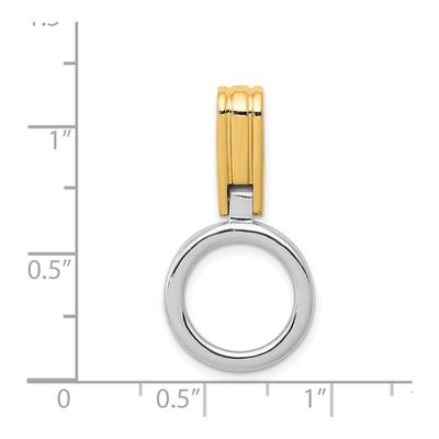 14K Two-Tone Gold Circle Slide Pendant – view 5
