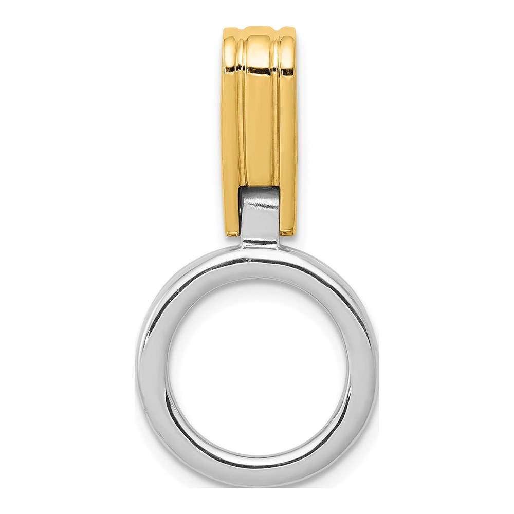 14K Two-Tone Gold Circle Slide Pendant