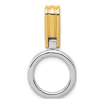 14K Two-Tone Gold Circle Slide Pendant