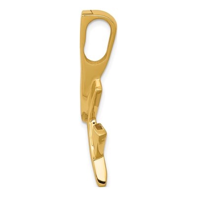 14K Yellow Gold Omega Slide Pendant – view 3