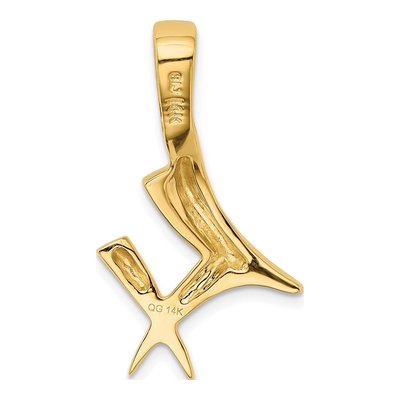 14K Yellow Gold Omega Slide Pendant – view 4