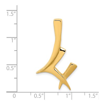 14K Yellow Gold Omega Slide Pendant – view 5