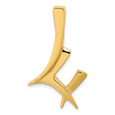 14K Yellow Gold Omega Slide Pendant