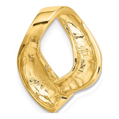 14K Yellow Gold Polished Slide Pendant – view 4