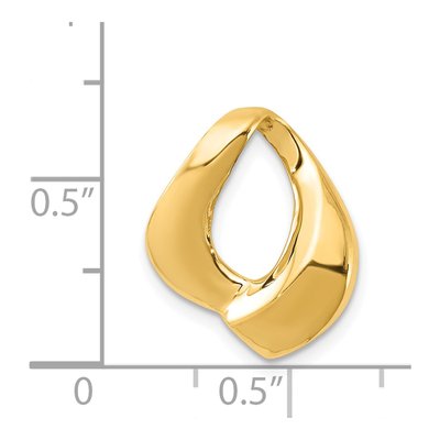 14K Yellow Gold Polished Slide Pendant – view 5