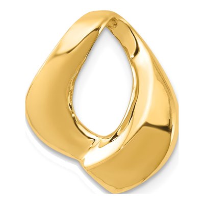 14K Yellow Gold Polished Slide Pendant