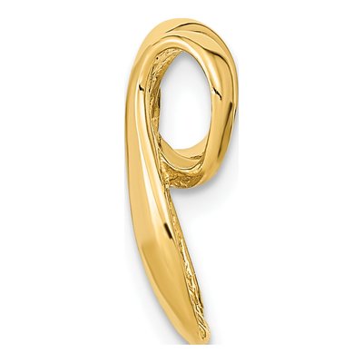 14K Yellow Gold Polished Slide Pendant – view 3
