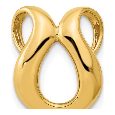 14K Yellow Gold Polished Slide Pendant