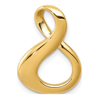 14K Yellow Gold Polished Slide Pendant