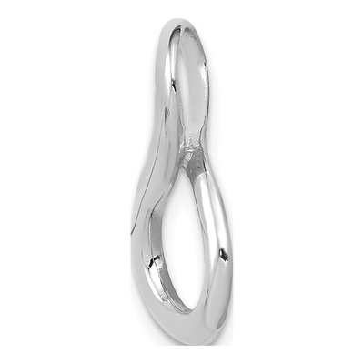 14K White Gold Polished Slide Pendant – view 3