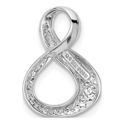 14K White Gold Polished Slide Pendant – view 5