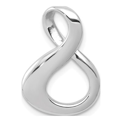 14K White Gold Polished Slide Pendant