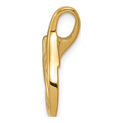 14K Yellow Gold Omega Slide Pendant – view 3