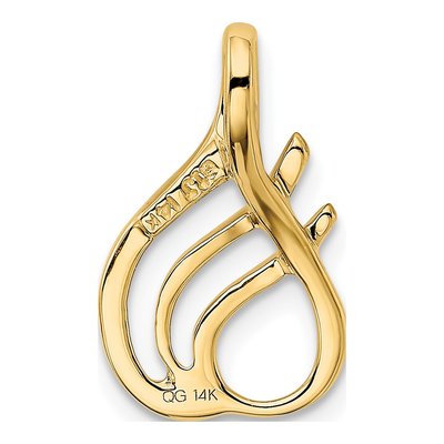 14K Yellow Gold Omega Slide Pendant – view 4