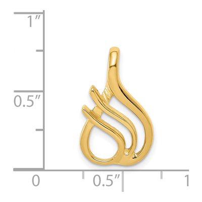 14K Yellow Gold Omega Slide Pendant – view 5
