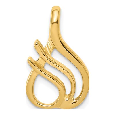 14K Yellow Gold Omega Slide Pendant