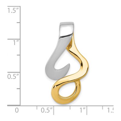 14K Two-Tone Gold Slide Pendant – view 4