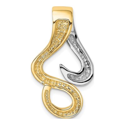 14K Two-Tone Gold Slide Pendant – view 5