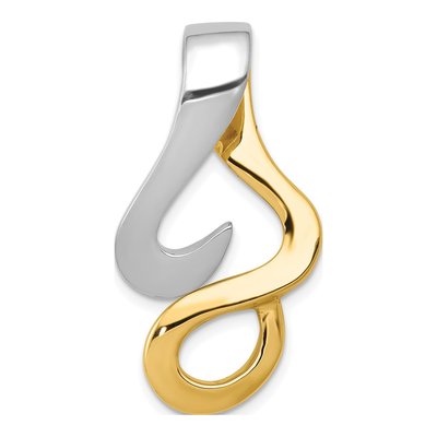 14K Two-Tone Gold Slide Pendant