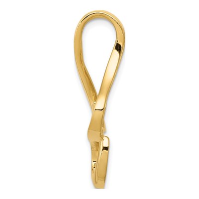 14K Yellow Gold Omega Slide Pendant – view 3