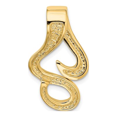 14K Yellow Gold Omega Slide Pendant – view 4