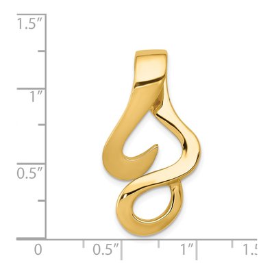 14K Yellow Gold Omega Slide Pendant – view 5