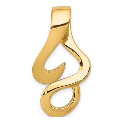 14K Yellow Gold Omega Slide Pendant