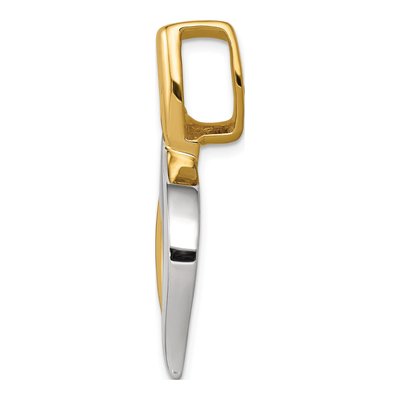 14K Two-Tone Gold Slide Pendant – view 3