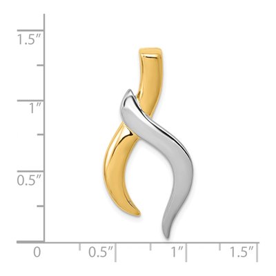 14K Two-Tone Gold Slide Pendant – view 5