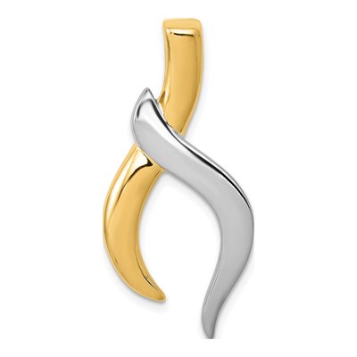 14K Two-Tone Gold Slide Pendant