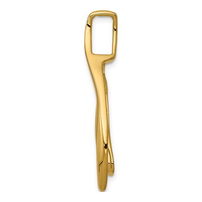 14K Yellow Gold Fits Up to Regular Fancy Reversible Slide Pendant – view 3