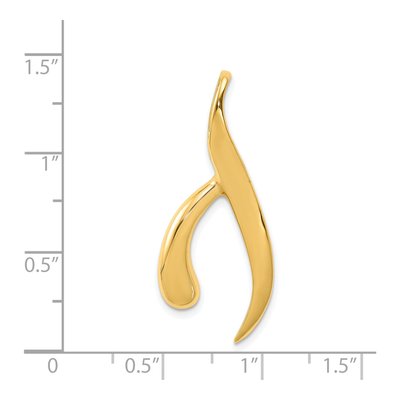 14K Yellow Gold Fits Up to Regular Fancy Reversible Slide Pendant – view 5