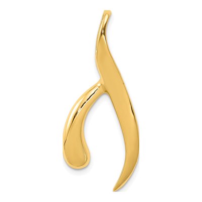 14K Yellow Gold Fits Up to Regular Fancy Reversible Slide Pendant