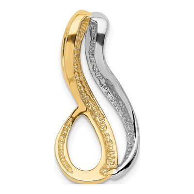 14K Two-Tone Gold Reversible Slide Pendant – view 4