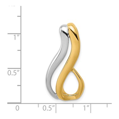 14K Two-Tone Gold Reversible Slide Pendant – view 5