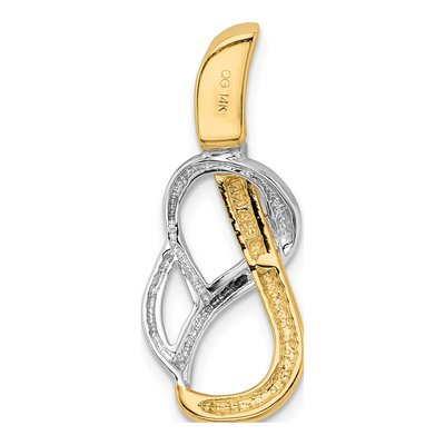 14K Two-Tone Gold Slide Pendant – view 4