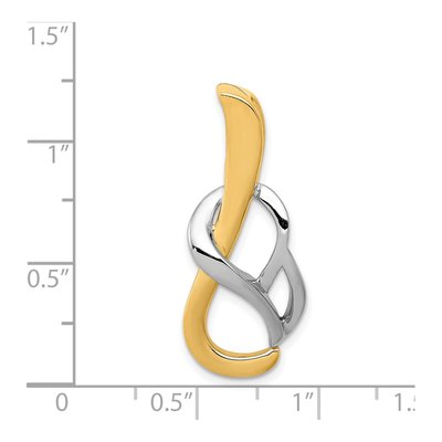 14K Two-Tone Gold Slide Pendant – view 5