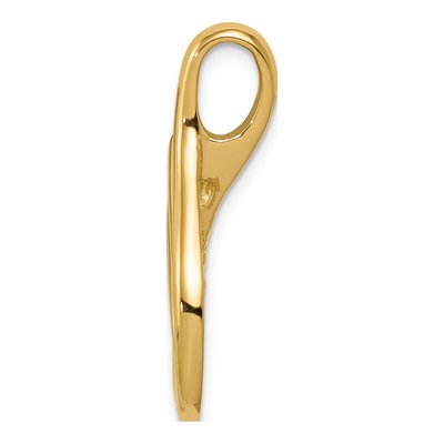 14k Yellow Gold Polished Slide, Fits Up to 6mm Omega – view 3