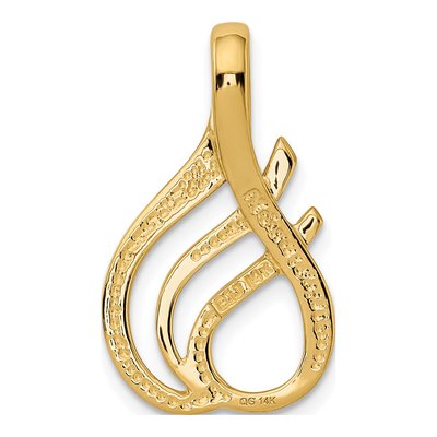 14k Yellow Gold Polished Slide, Fits Up to 6mm Omega – view 4