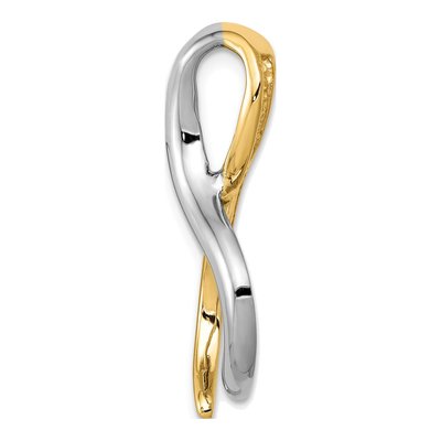 14k Two-Tone Gold Slide Pendant – view 3