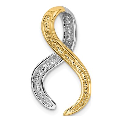 14k Two-Tone Gold Slide Pendant – view 4