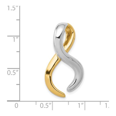 14k Two-Tone Gold Slide Pendant – view 5