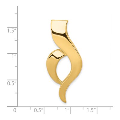 14K Yellow Gold Omega Slide Pendant – view 5