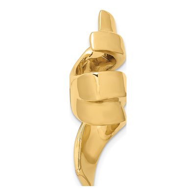 14K Yellow Gold Spiral Omega Slide Pendant – view 3
