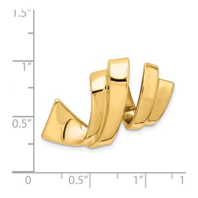 14K Yellow Gold Spiral Omega Slide Pendant – view 5