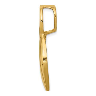 14k Yellow Gold Polished Slide Pendant – view 3