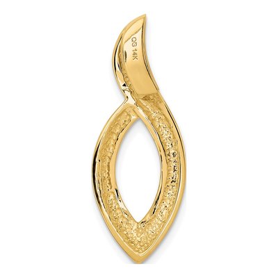 14k Yellow Gold Polished Slide Pendant – view 4