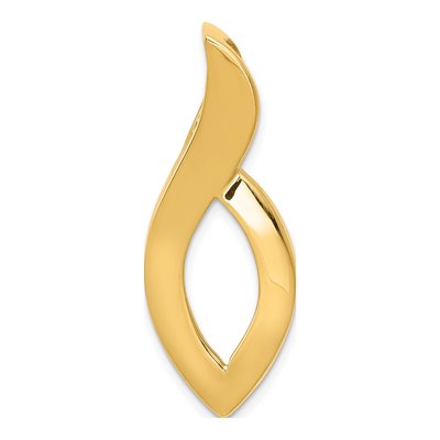 14k Yellow Gold Polished Slide Pendant